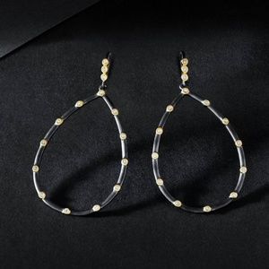 Freda Rothman Bezel Teardrop Earrings